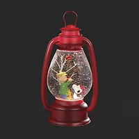 Roman Led Snoopy With Charlie Brown Decorating Tree Snow Globe