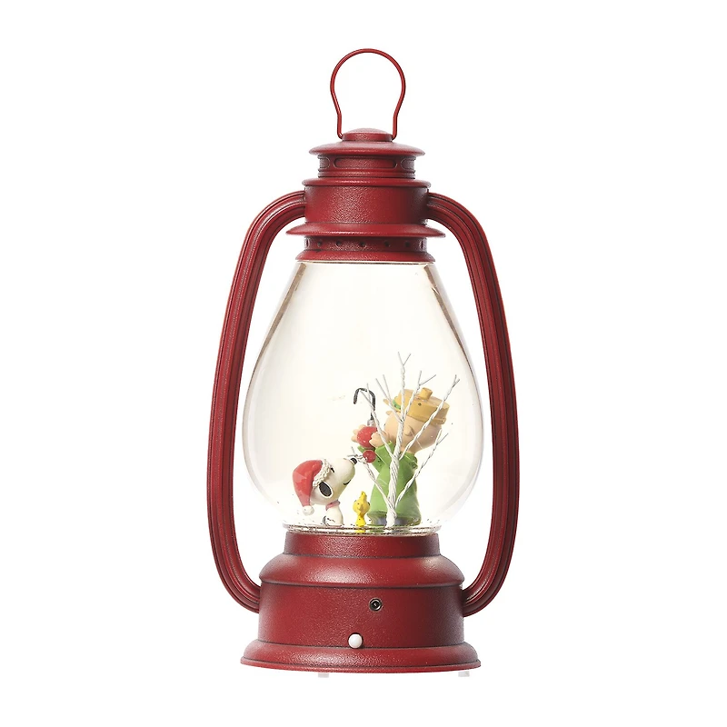 Roman Led Snoopy With Charlie Brown Decorating Tree Snow Globe