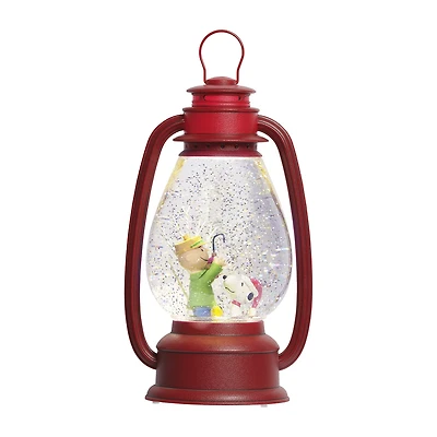 Roman Led Snoopy With Charlie Brown Decorating Tree Snow Globe