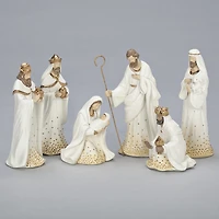 Roman 11.5" White And Gold 9-pc. Nativity Set