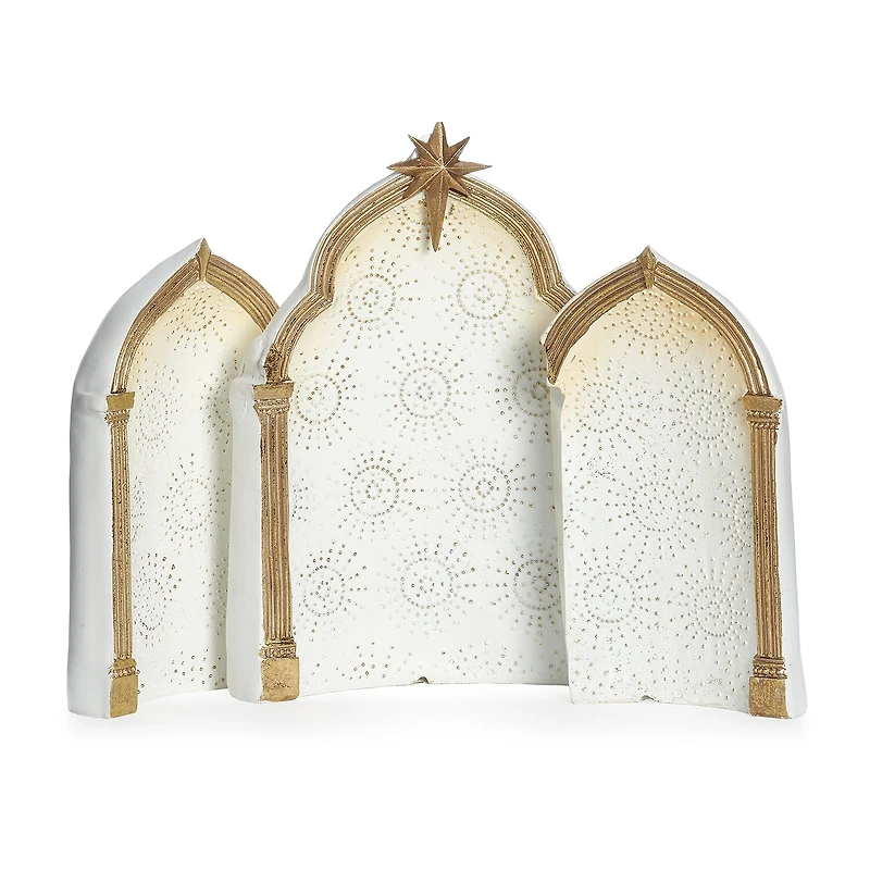 Roman 11.5" White And Gold 9-pc. Nativity Set