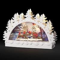 Roman 9" Led Swirl Arch Cardinals Christmas Tabletop Decor