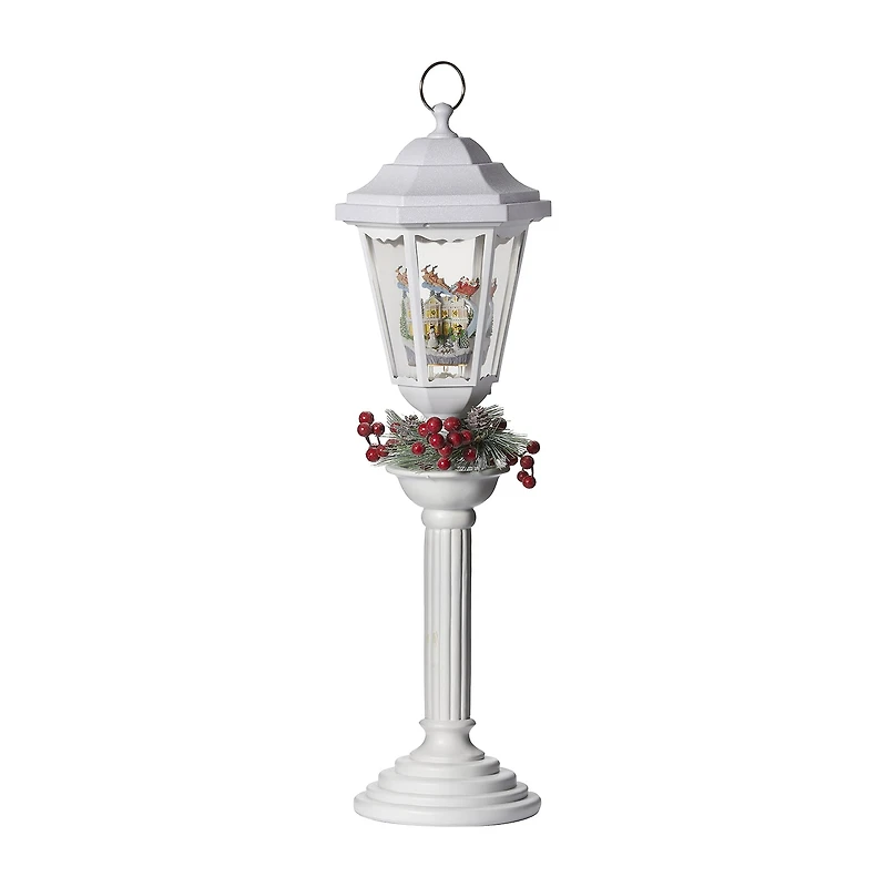 Roman 27.5" Led Swirl Lamp Post Christmas Tabletop Decor