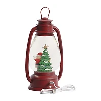 Roman 10" Led Swirl Rudolph Lantern Christmas Tabletop Decor