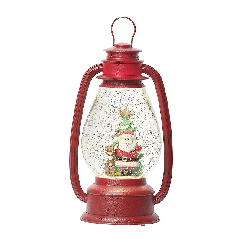 Roman 10" Led Swirl Rudolph Lantern Christmas Tabletop Decor