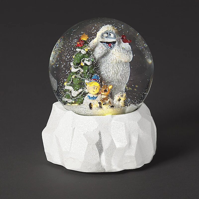 Roman 5.75" Led Rudolph Dome Plays Music Christmas Tabletop Decor