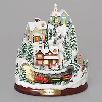 Roman 9" Lighted Mountain Plays Music Christmas Tabletop Decor