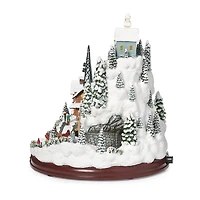 Roman 9" Lighted Mountain Plays Music Christmas Tabletop Decor