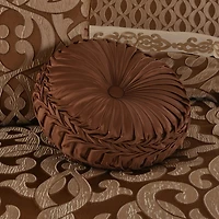Queen Street La Grande Copper Tufted Round Throw Pillow