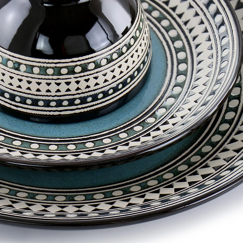 Elama 16-pc. Stoneware Dinnerware Set