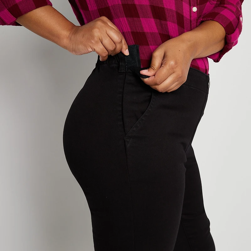 St. John's Bay Womens Mid Rise Adaptive Seated Wear Straight Leg Jean