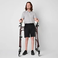 St. John's Bay Dexterity Mens 10" Adaptive Stretch Fabric Adjustable Features Easy-on + Easy-off Chino Short
