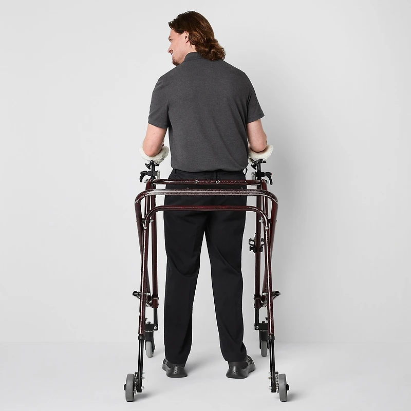 St. John's Bay Dexterity Universal Wrinkle Free Easy Care Mens Adaptive Adjustable Features Easy-on + Easy-off Classic Fit Flat Front Pant
