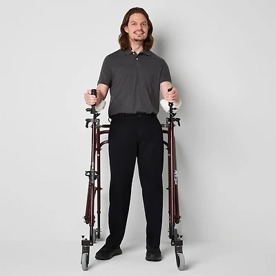 St. John's Bay Dexterity Universal Wrinkle Free Easy Care Mens Adaptive Adjustable Features Easy-on + Easy-off Classic Fit Flat Front Pant