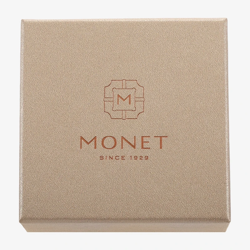 Monet Jewelry Gold Tone Glass Pin