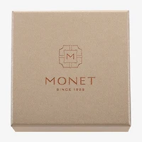 Monet Jewelry Gold Tone Glass Pin