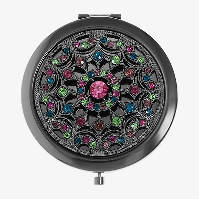 Monet Jewelry Grey Tone Multi Gray Compact Mirror