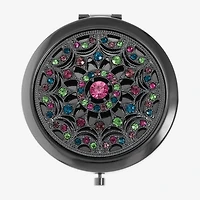 Monet Jewelry Grey Tone Multi Gray Compact Mirror