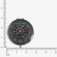 Monet Jewelry Grey Tone Multi Gray Compact Mirror