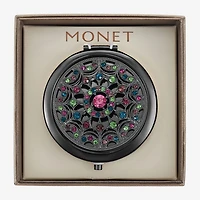 Monet Jewelry Grey Tone Multi Gray Compact Mirror