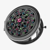 Monet Jewelry Grey Tone Multi Gray Compact Mirror