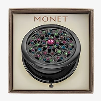 Monet Jewelry Grey Tone Multi Gray Compact Mirror