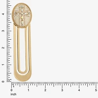 Monet Jewelry Gold Tone White Cross Bookmark