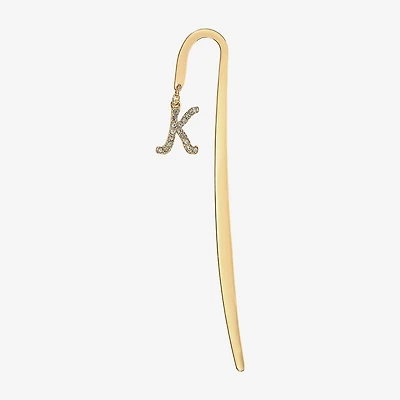 Monet Jewelry Gold Tone Shepherds Hook Initial Charm Bookmark