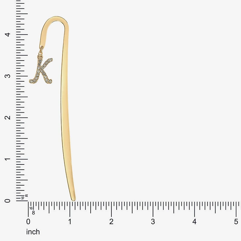 Monet Jewelry Gold Tone Shepherds Hook Initial Charm Bookmark