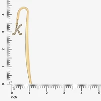 Monet Jewelry Gold Tone Shepherds Hook Initial Charm Bookmark