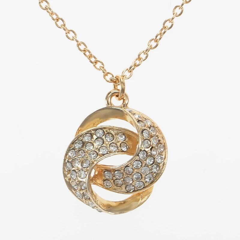 Monet Jewelry Gold Tone Pendant Necklace & Drop Earring Womens Glass Round 2-pc. Jewelry Set