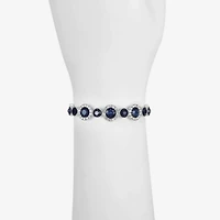 Monet Jewelry Halo Stretch Womens Glass Round Bangle Bracelet