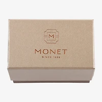 Monet Jewelry Halo Stretch Womens Glass Round Bangle Bracelet