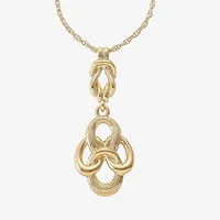 Monet Jewelry Gold Tone Womens Knot 28 Inch Pendant Necklace