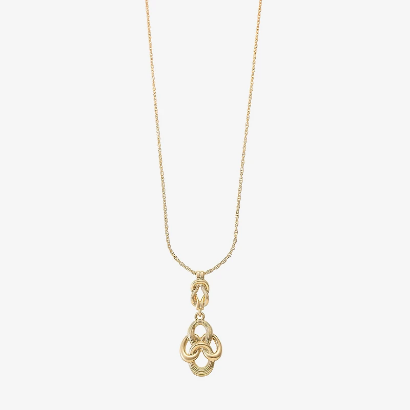 Monet Jewelry Gold Tone Womens Knot 28 Inch Pendant Necklace