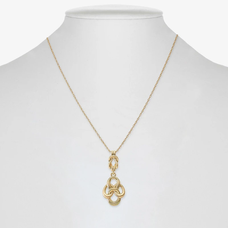 Monet Jewelry Gold Tone Womens Knot 28 Inch Pendant Necklace