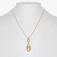 Monet Jewelry Gold Tone Womens Knot 28 Inch Pendant Necklace
