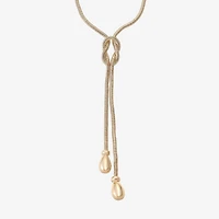 Monet Jewelry Gold Tone Bolo Tie Womens 22 Inch Y Necklace