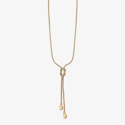 Monet Jewelry Gold Tone Bolo Tie Womens 22 Inch Y Necklace