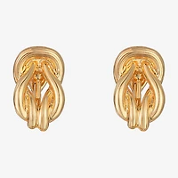Monet Jewelry Gold Tone Womens Knot Clip On Earrings