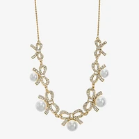Monet Jewelry Gold Tone Womens 17 Inch Collar Necklace