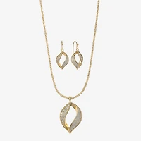 Monet Jewelry Twist Pendant Necklace & Drop Earring Womens Glass 2-pc. Jewelry Set