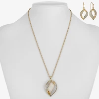 Monet Jewelry Twist Pendant Necklace & Drop Earring Womens Glass 2-pc. Jewelry Set