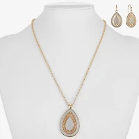 Monet Jewelry Pendant Necklace & Drop Earring Womens 2-pc. Jewelry Set