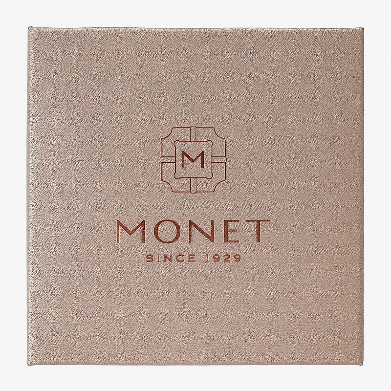 Monet Jewelry Two Tone Collar Frontal Necklaces & Drop Earring Womens Round 2-pc. Jewelry Set