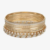 Monet Jewelry Bangle Womens 6-pc. Glass Bracelet Set