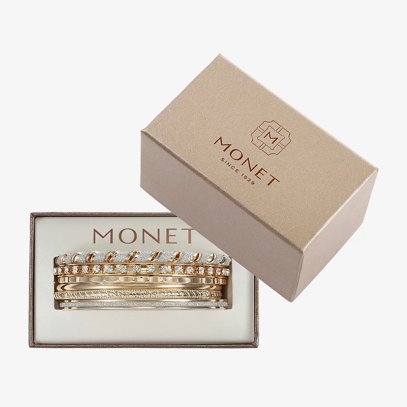 Monet Jewelry Bangle Womens 6-pc. Glass Bracelet Set