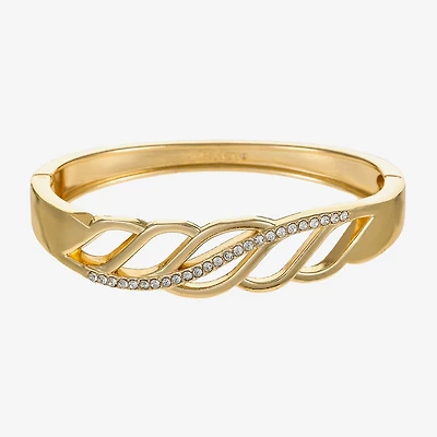Monet Jewelry Gold Tone Twist Womens Glass Bangle Bracelet
