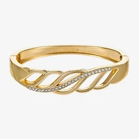 Monet Jewelry Gold Tone Twist Womens Glass Bangle Bracelet