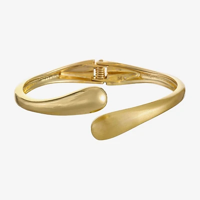 Monet Jewelry Gold Tone Hinge Womens Cuff Bracelet